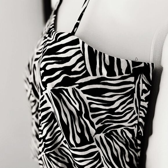 Zebra One Shoulder Mini Dress - Picture 4 of 8